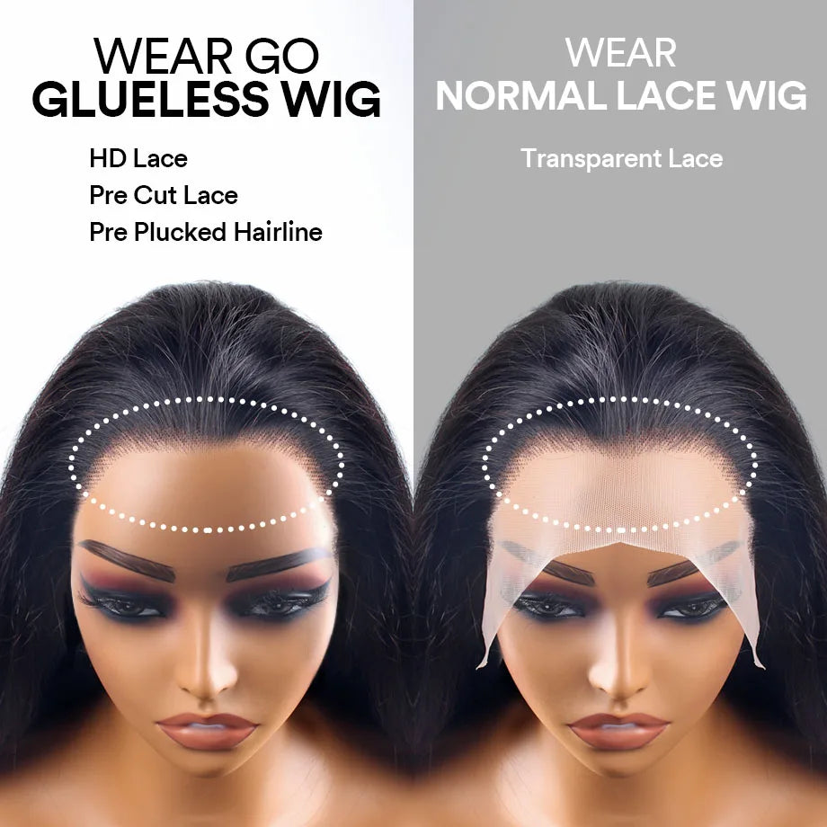 Glueless Wear and Go Bone Straight Lace Front Wigs 4x4 5x5 Pre-Cut Lace Wig Human Hair Ready To Wear Lace Closure Wig For Women