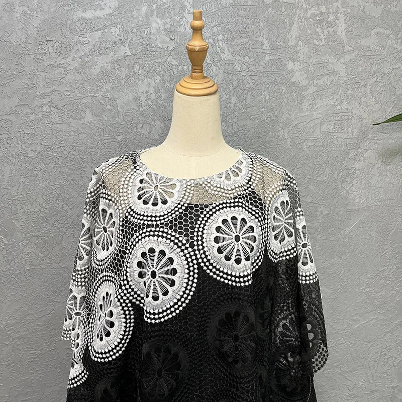 African Party Dresses for Women Elegant Lace Africa Clothing New Muslim Fashion Abayas Dashiki Robe Kaftan Long Maxi Dress 2023