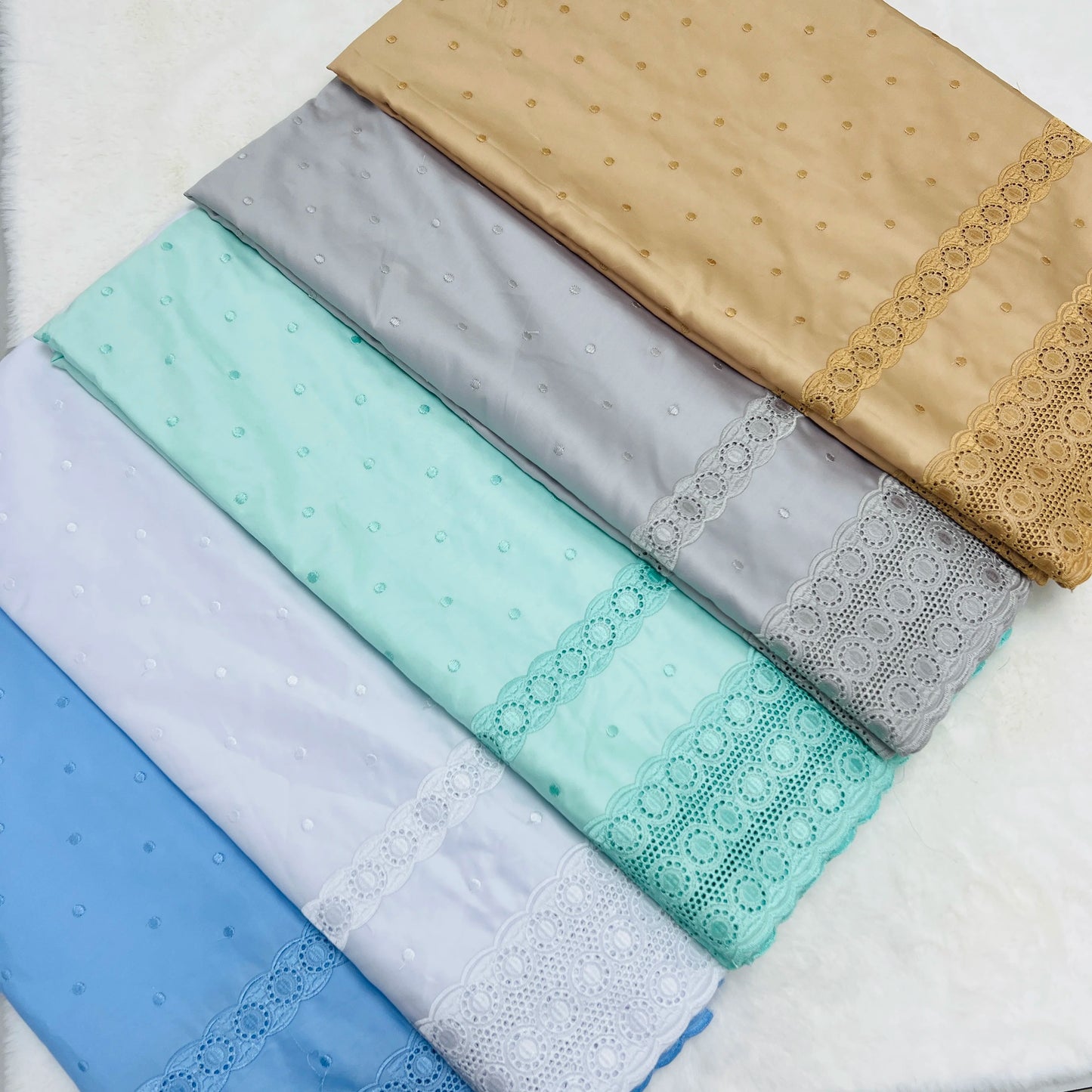 5 Yards High-end African Momen/Men Lace Fabric Tribute Silk Lace Swiss 100% Cotton Lace In Switzerland Fabric For Dress TV1219-3