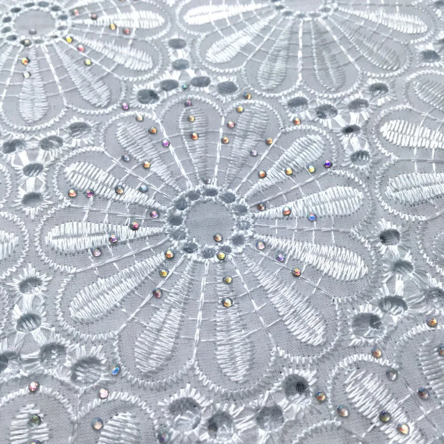 Nigerian Swiss Voile Cotton Fabric Lace African Lace Fabric with Stones Evening Party Dresses For Women High Quality2.5yards4200