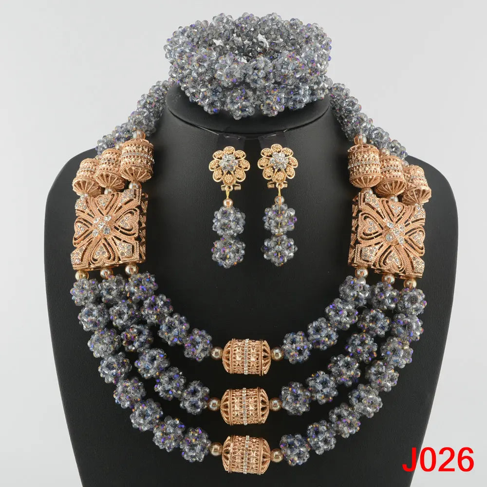 Fashion african coral beads necklace set nigerian wedding african beads jewelry Set