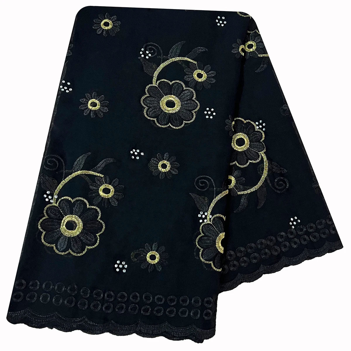2025 Fashion Design Dubai Scarf For Muslim Women African Cotton Hijab Islam Hijab Pashmina Turban Headscarf Embroidery Shawls