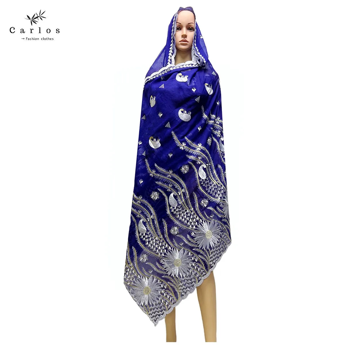 2024 New Muslim Women Turban Embroidery Soft Dubai Cotton Scarf Islamic Pray Instant Shawls Fashion Head Scarf Headwraps Sc-34