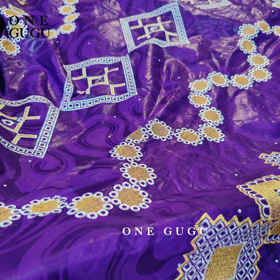 2024 Newest Nigerian Dashiki Boubou Dress Purple Color Mix Size African Traditional Wedding Dress Bazin Riche Brocade Boubou