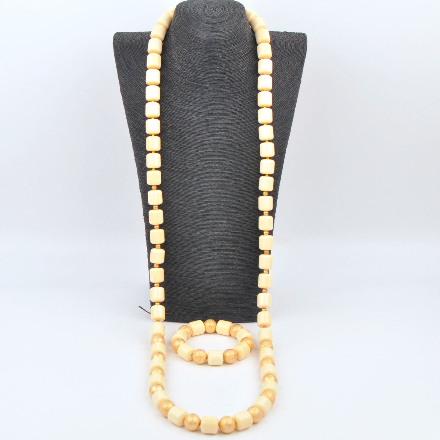 Orange Nigerian Artificial Coral Bead Necklace African Jewelry Sets