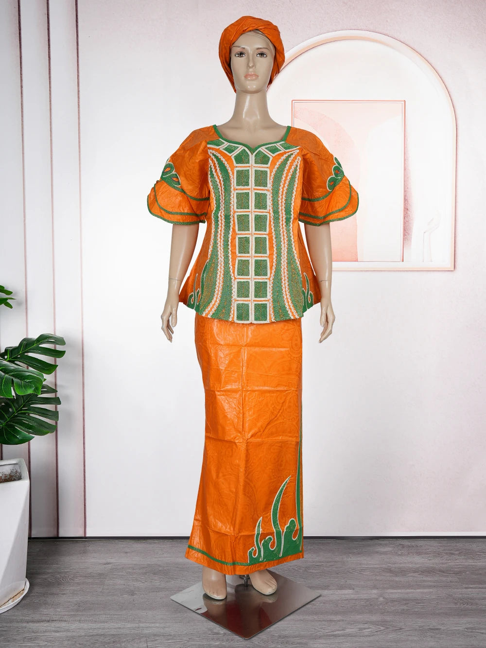 H&D African Clothes For Women Tradition Dress Embroidery Bazin Wedding Party Dress Ankara Robes Trads Wears African Clothes 2024