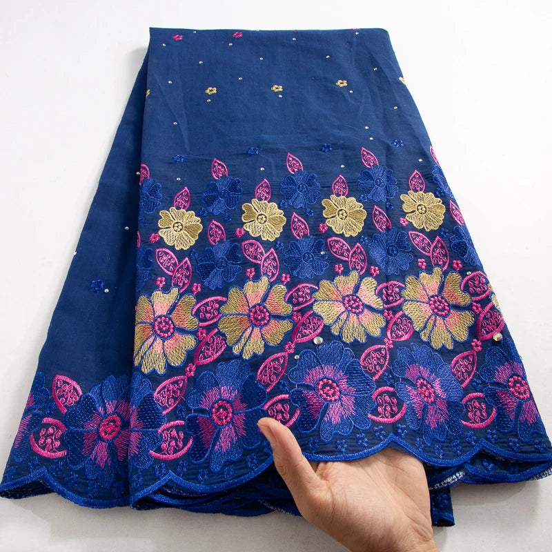 Lafaya Lace Fabric Embroidered Cotton Lace Fabric High Quality African Lace Fabric African Dress for Women