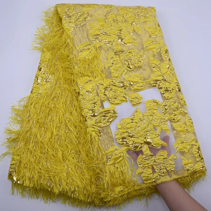 African Jacquard Lace Fabric French Net Embroidery Lace 2025 High Quality Nigeria Brocade Fabric For Women Wedding Dresses
