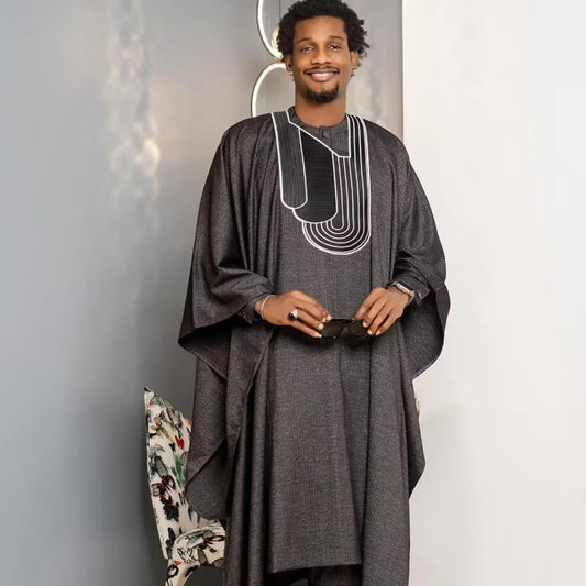 African Dresses For Woman Bazin Riche Embroidery Design Dress Man Top With Pants