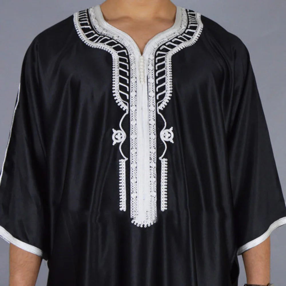 New 2025 Islam Muslim Men Clothing Loose Jubba Thobe Abaya Tenue Musulmane Pour Homme Caftan Islamic Robes Pakistan Arabia Dress