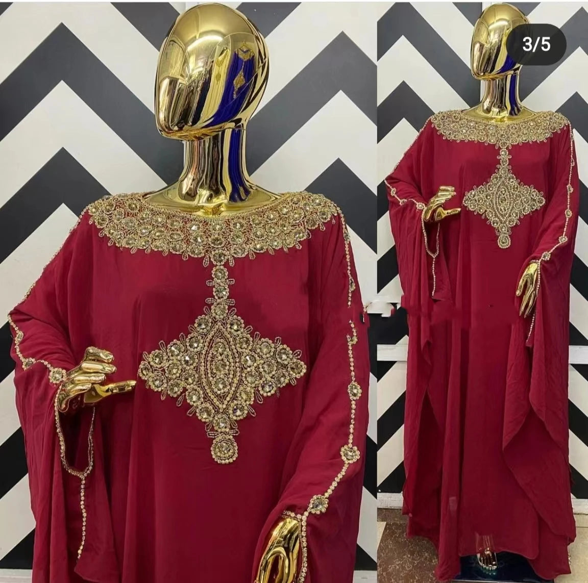 Chiffon African Dashiki Muslim Abayas For Women Dubai Maxi Bazin Dress Pattern Print Kaftan Batwing Sleeve Sashes Pullover Robe