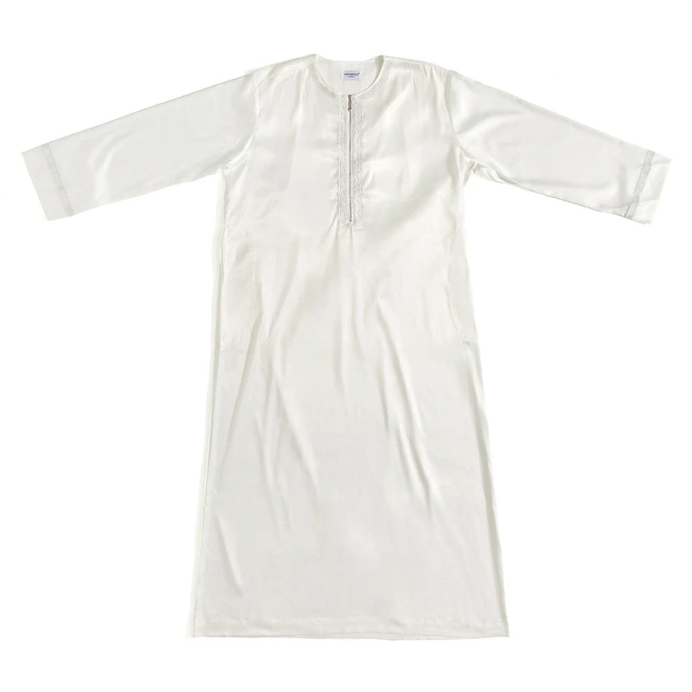 New Islamic Muslim Men Clothing Loose Jubba Thobe Abaya Front Zipper Musulmane Homme Caftan Maxi Robes Pakistan Arabia Dress