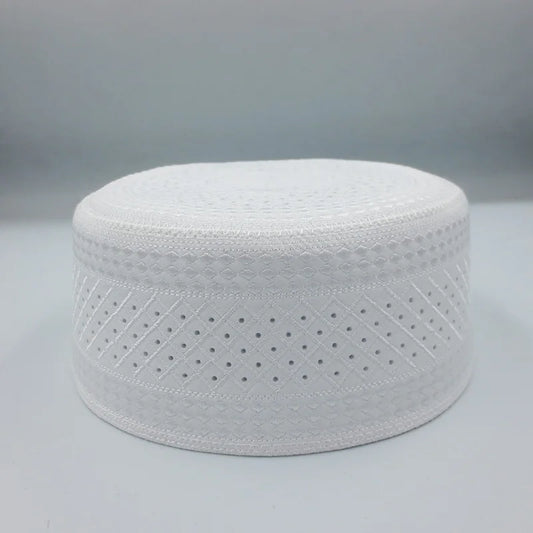 New Muslim Men Prayer Hats 2022 Cotton Embroidery Saudi Arabia Islamic Hat Hijab Jewish Cap Headscarf Clothing Islam Headscarf