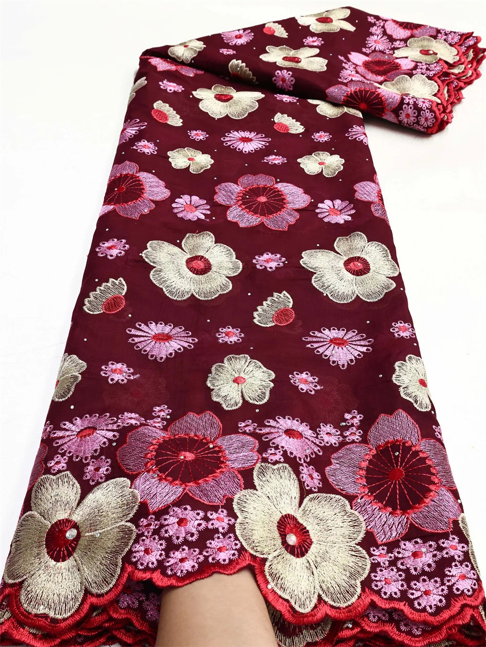 African Cotton Lace Fabric Swiss Voile Lace In Switzerland Hot Sale Nigerian Lace Fabric For Sewing Women Evening Party Dresses