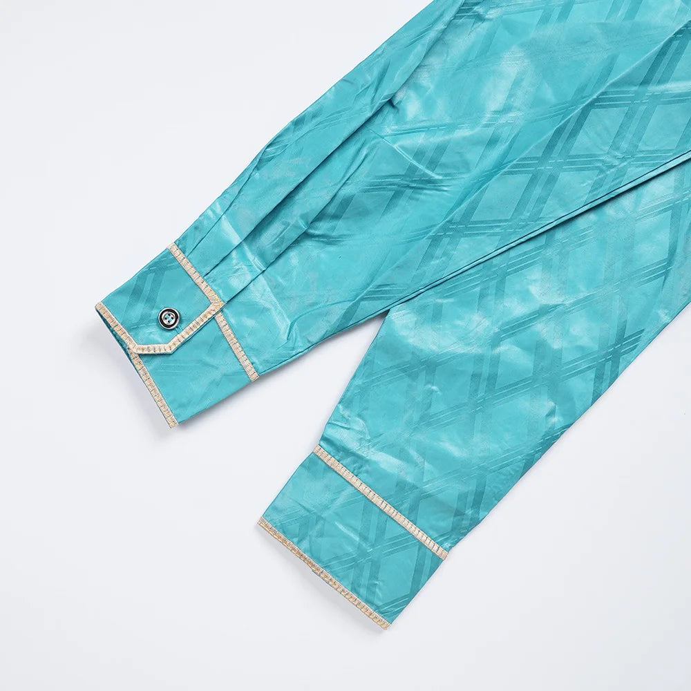 H&D South African Traditional Wear Formal Attire Bazin Riche Dashiki Green Shirt Pants Robe Suit Agbada Men's wedding party 2024