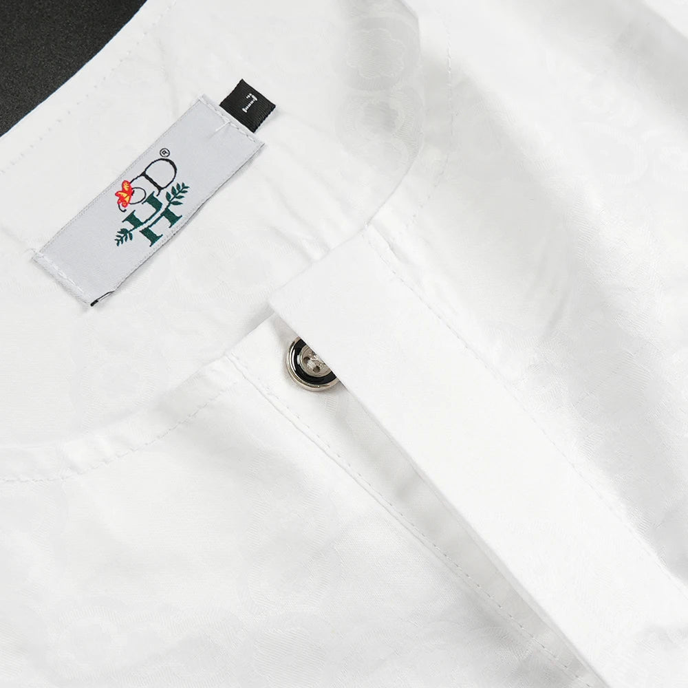 African Clothes Embroidery Bazin Riche Bubu Gown For Men Church Party Wedding Thobe 3 PC Top and Pants White Suit Set Daily Wear