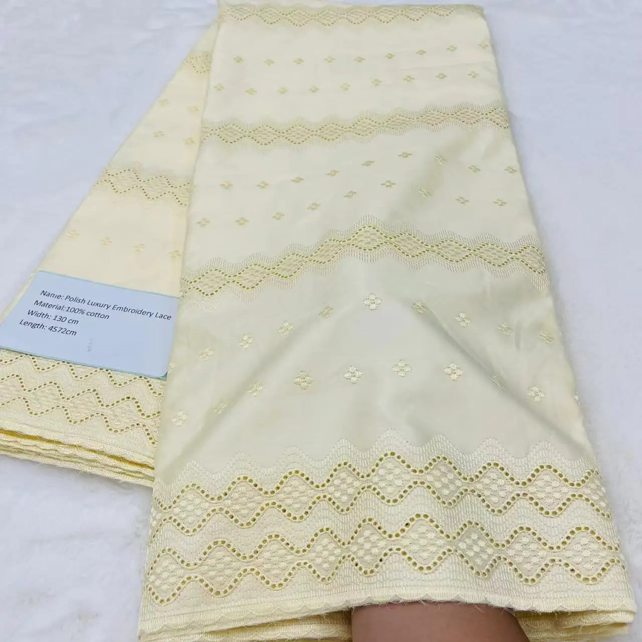 5 Yards High-end African Momen/Men Lace Fabric Tribute Silk Lace Swiss 100% Cotton Lace In Switzerland Fabric For Dress TV1219-3