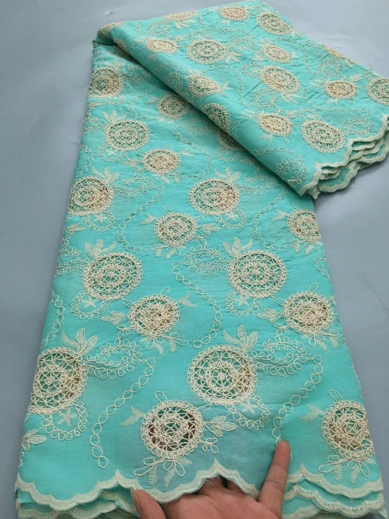 Blush Pink Swiss Voile Lace Fabric | Delicate White Rosette Bouquets & Filigree Tendrils | Petal-Hem Luxury Couture  S4371