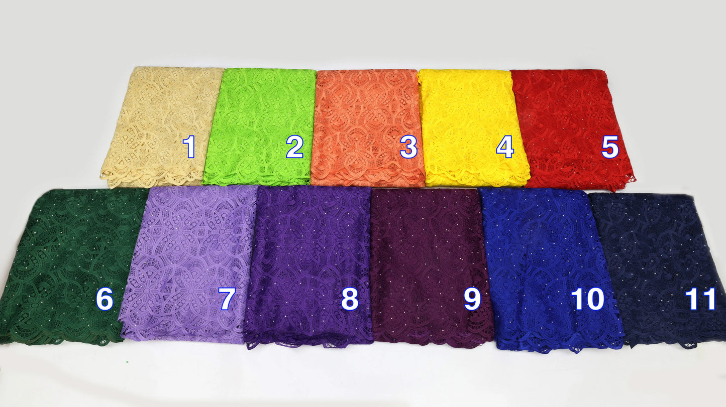 High Quality African Nigerian French Tulle Lace Fabric For Sewing Embroidery Dress Milk Silk Voile Wedding Party 5Yards