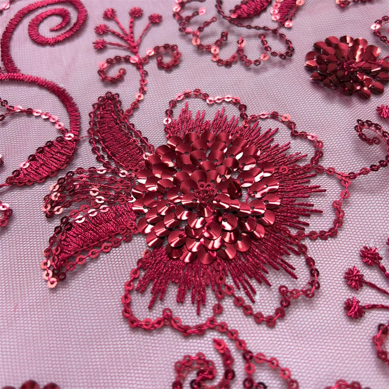 For Sewing Luxury Midi Party Dresses French Tulle Mesh Lace Newest Design African Nigerian Embroidered Lace Fabric,2.5yards 3846