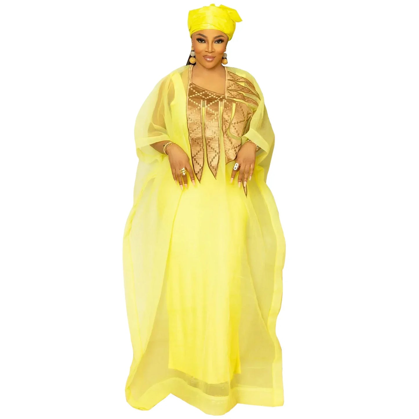 African Attire For Women Abaya Embroidery Plus Size Elegant Party Church Dress