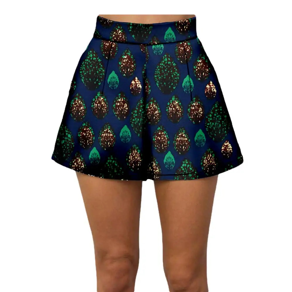 2025 Summer Women Beach Shorts Private Custom Casual Short Pants 100% Cotton Batik Print Pattern African Shorts A722108