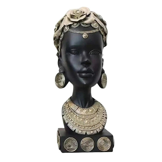 Art Sculptures And Statuettes Home Decor Decorative Statue For Living Room Figures For Decoration Table Desk African Black Women