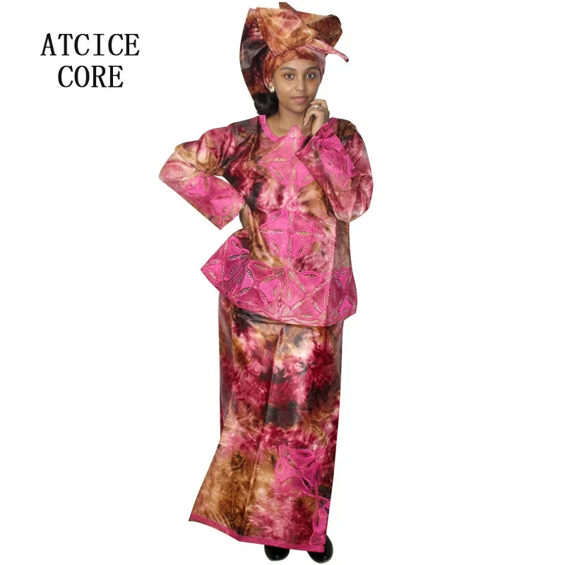 African Dresses For Women New Fashion Dashiki African Bazin Riche Embroidery Design Clothing