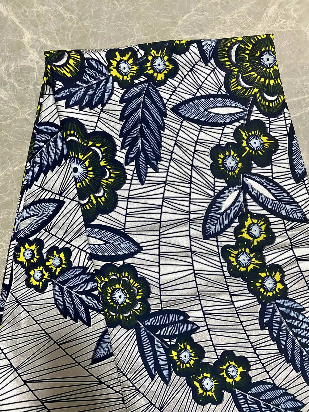6YARDS African Golden Wax Fabric Real Batik Ankara 100Cotton Material Shine Super Good Quality Wax Kente Pagne Tissu For Uniform
