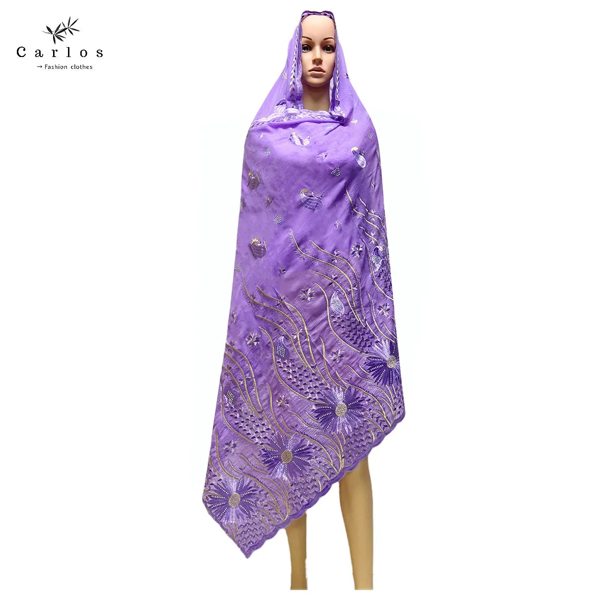 2024 New Muslim Women Turban Embroidery Soft Dubai Cotton Scarf Islamic Pray Instant Shawls Fashion Head Scarf Headwraps Sc-34