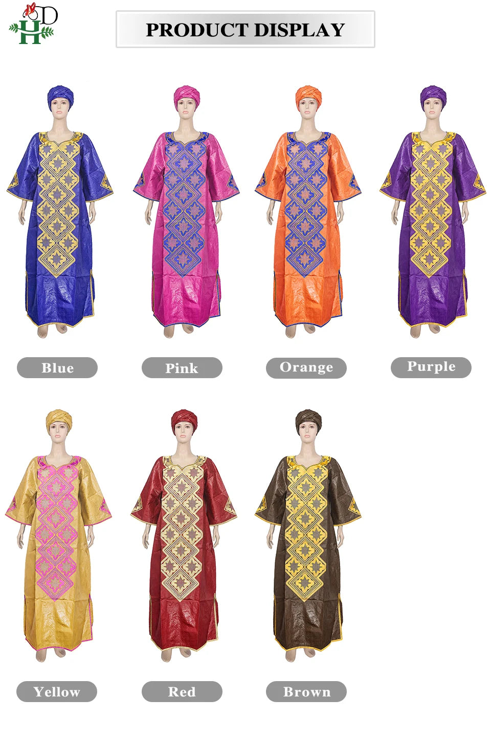 H&D African Clothes For Women Wedding Party Tradition dress Bazin Riche  Boubou Marocain Femme Vetement 2022 Long Robes