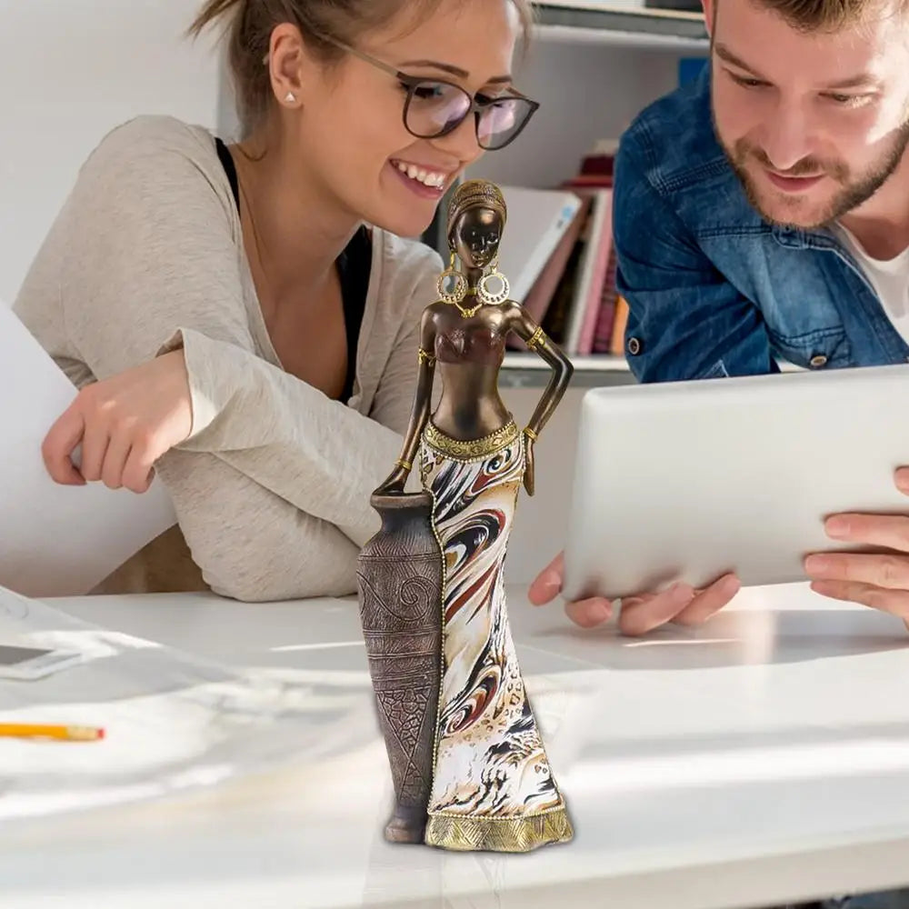 African Figurines Home Decor African Statues And Sculptures Elegant African Art Piece Home Sophisticated African Decor Chic