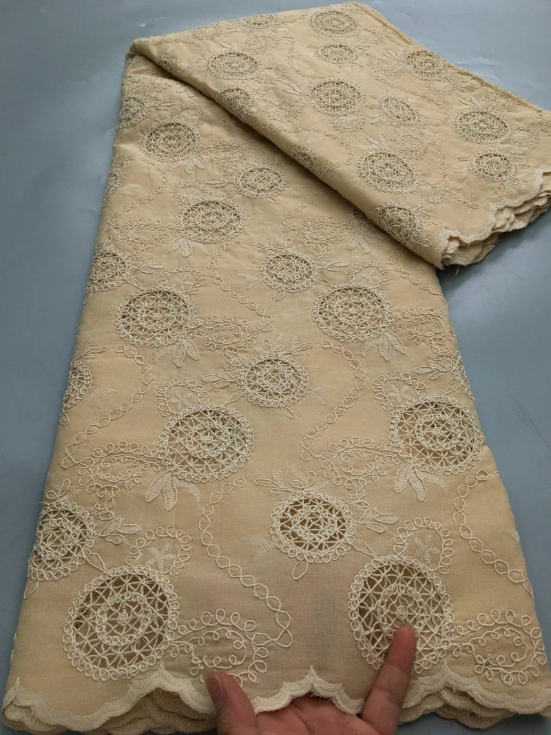 Blush Pink Swiss Voile Lace Fabric | Delicate White Rosette Bouquets & Filigree Tendrils | Petal-Hem Luxury Couture  S4371