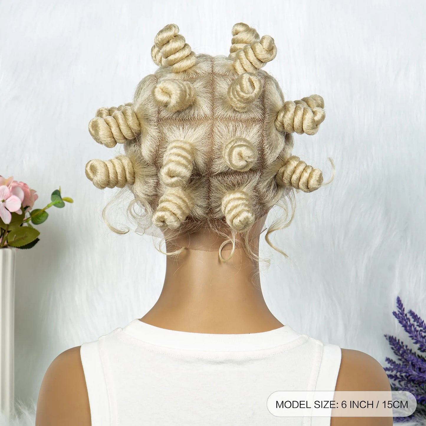 Knotless Braids Wig Synthetic Box Braided Hair Twist Braided Buns Wig Full Lace African Braiding Hair For Black Women