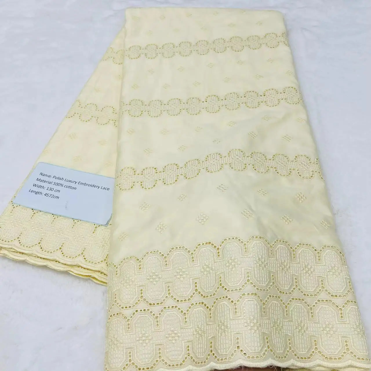 5 Yards High-end African Momen/Men Lace Fabric Tribute Silk Lace Swiss 100% Cotton Lace In Switzerland Fabric For Dress TV1219-3