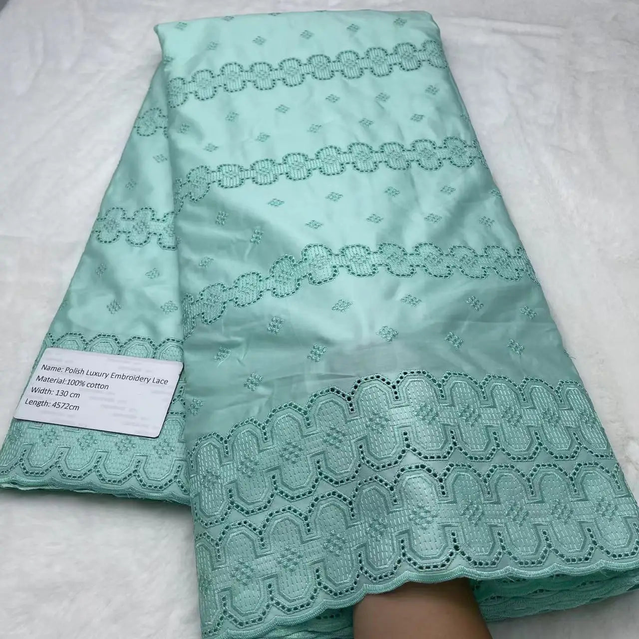 5 Yards High-end African Momen/Men Lace Fabric Tribute Silk Lace Swiss 100% Cotton Lace In Switzerland Fabric For Dress TV1219-3