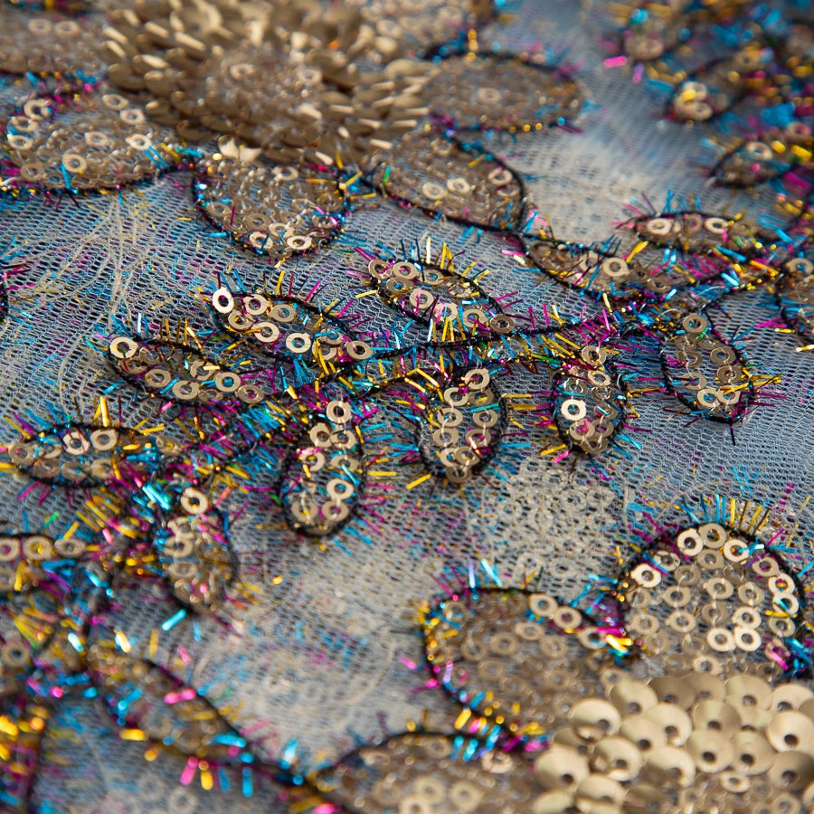 African Green Sequins Mesh Woman Lace Fabric High Quality 2025 Nigerian French Net Lace for Sewing Wedding Dresses 3735