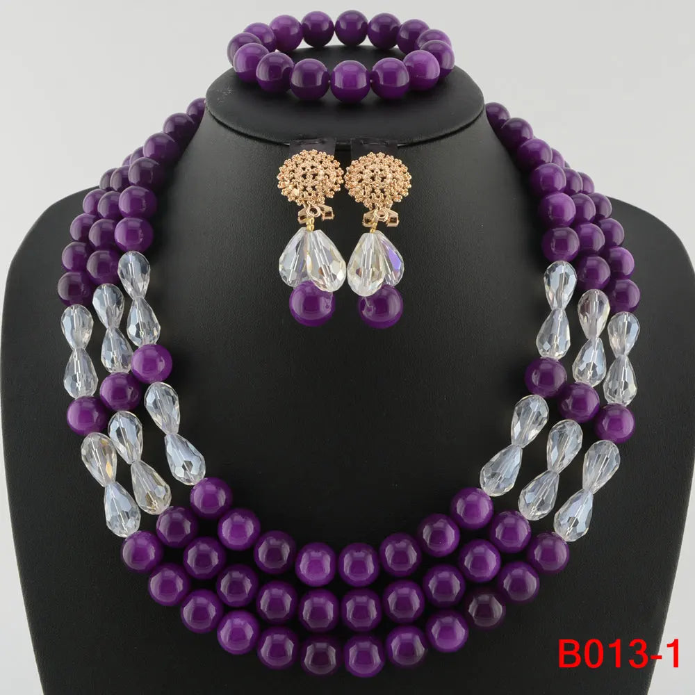 Fashion african coral beads necklace set nigerian wedding african beads jewelry Set