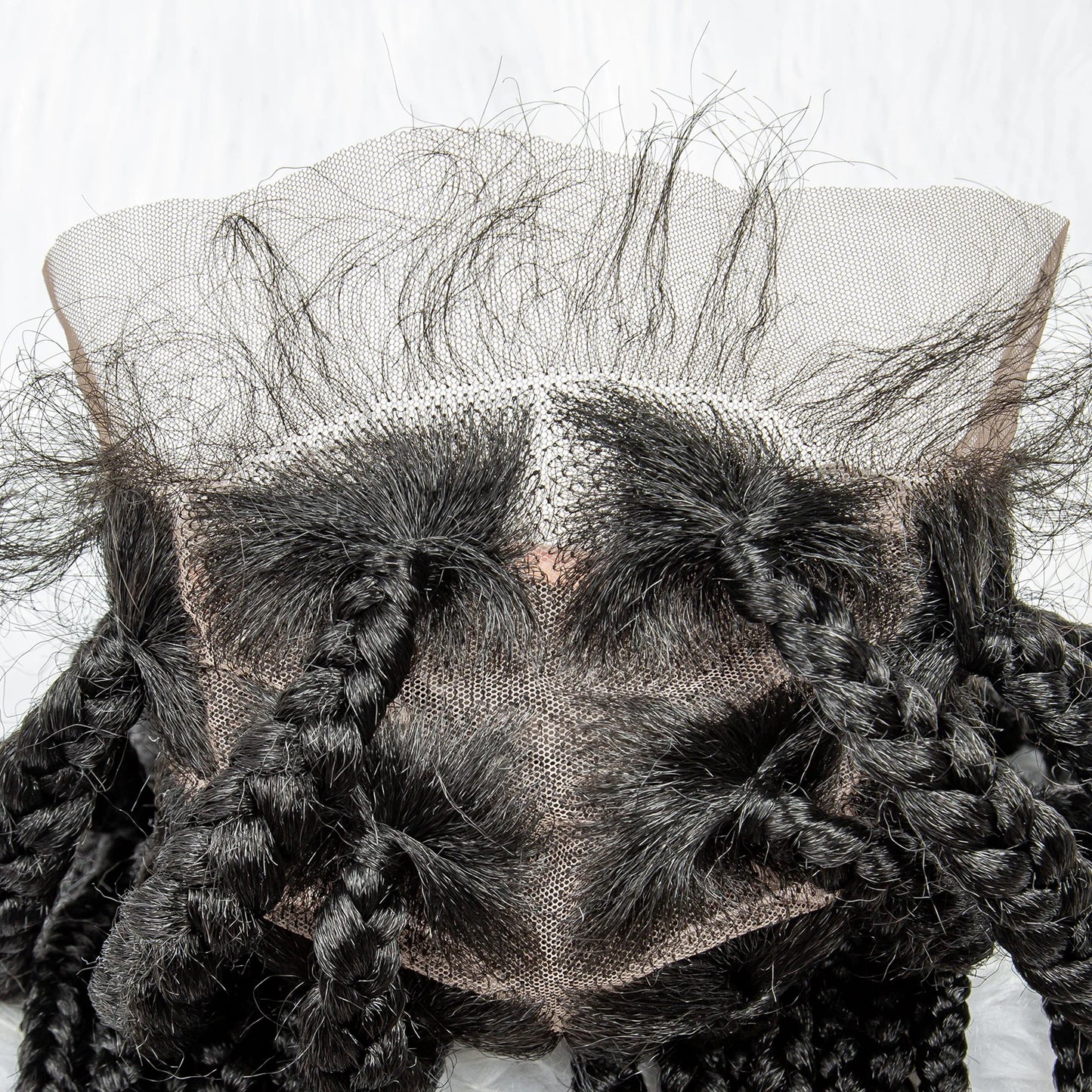 HD Full Lace Braided Wigs for Black Women Box Braids Synthetic Lace Front Wig Big Square Knotless Box Braids With Baby Hair