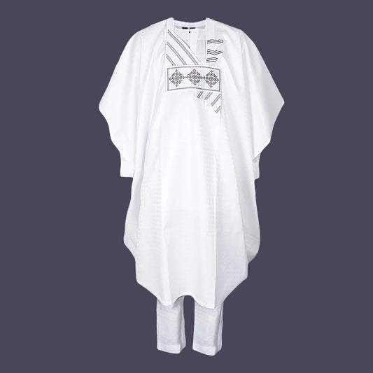 H&D African clothes For Men Embroidered Robes Dashiki Shirt Pants 3PCS Set Muslim Ramadan Thobe Wedding Festivals Christmas Gown