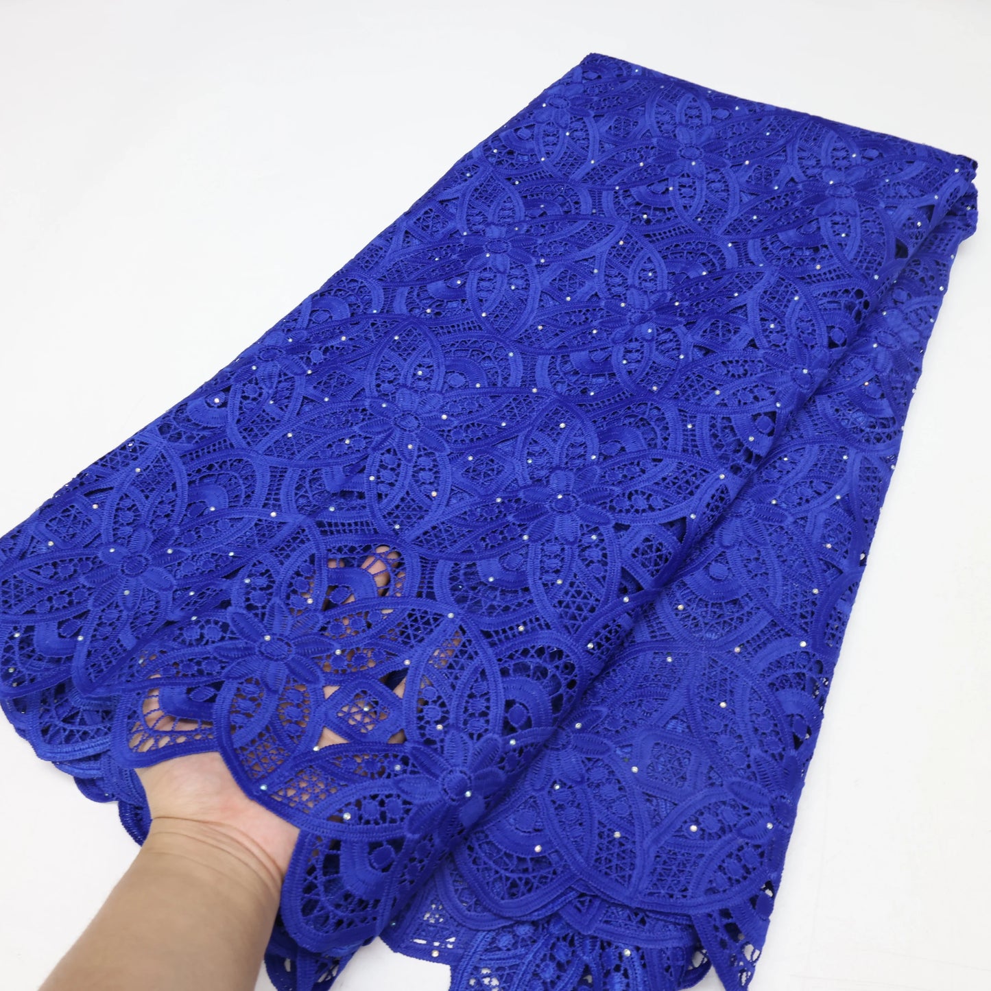 High Quality African Nigerian French Tulle Lace Fabric For Sewing Embroidery Dress Milk Silk Voile Wedding Party 5Yards