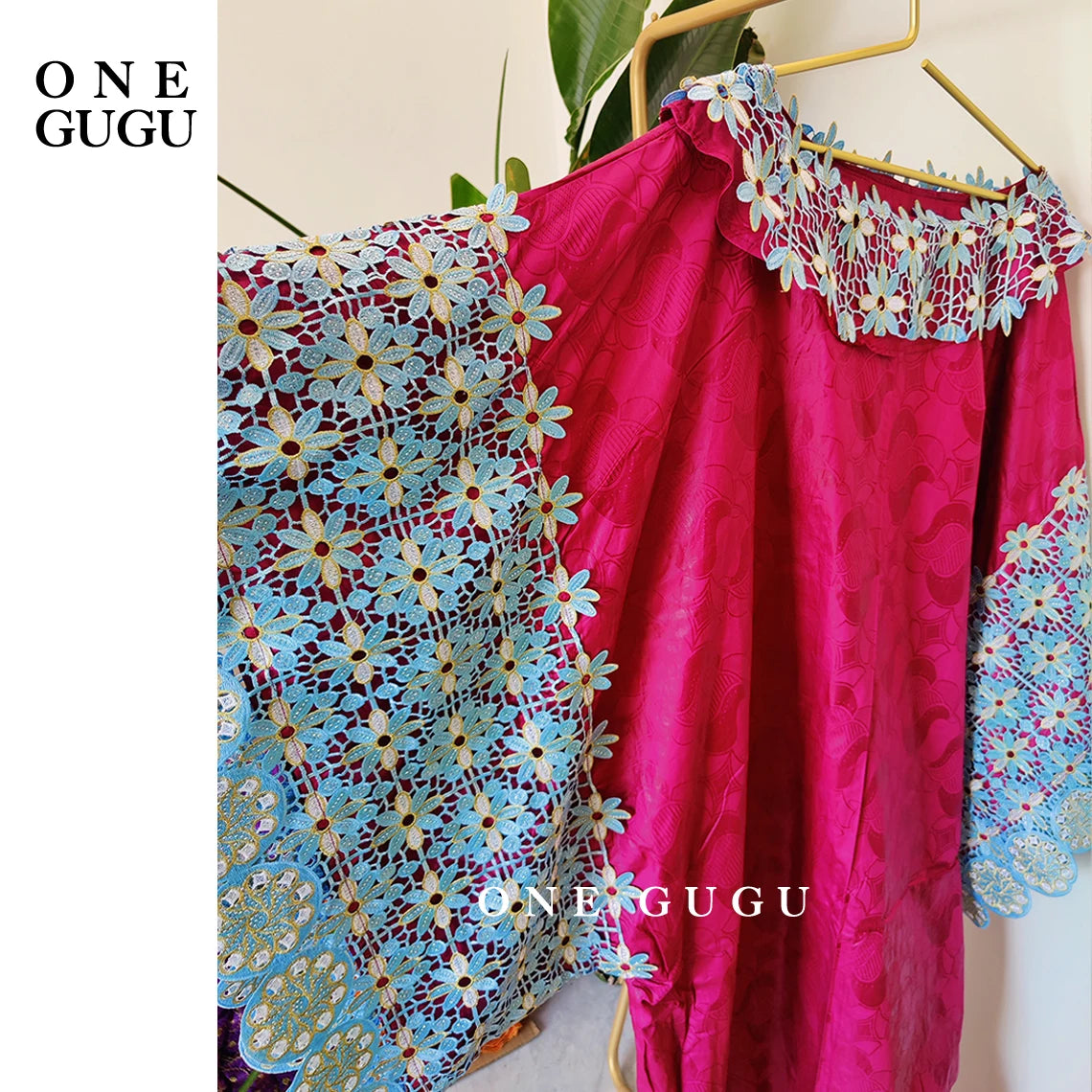 Sky Blue African Bazin Rich Dress Original Nigerian Basin BouBou Dashiki For Ankara Party Wedding Bride Robe Guipure Sewn Dress