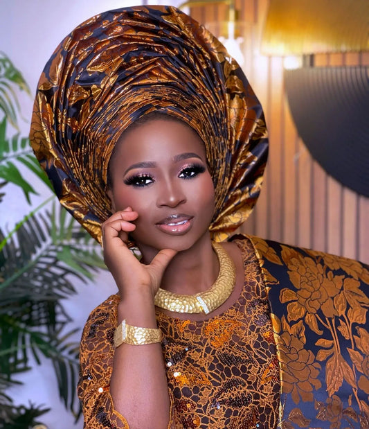 2025 Hot Sale African Sego Headtie Wrapper Scarf High Quality Nigerian Gele For Aso Ebi 2Pieces/Bag Women Head Tie For Wedding