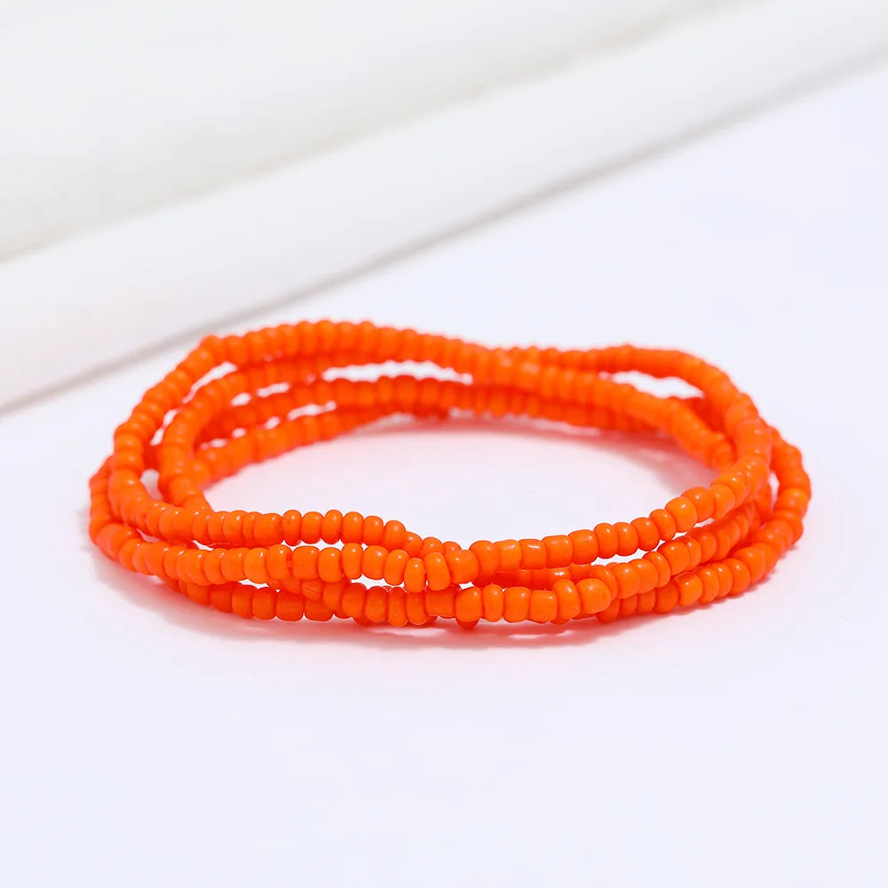 Waist Beads for Weight Loss Stretchy African Waist Beads for Women Belly Beads Chain Plus Size with String and Charms