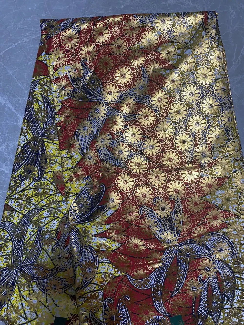 Soft Stuff Cotton Material African Wax Fabric Ankara Golden Printed Kente Super Good Quality Shine New For Sew Wedding Dress