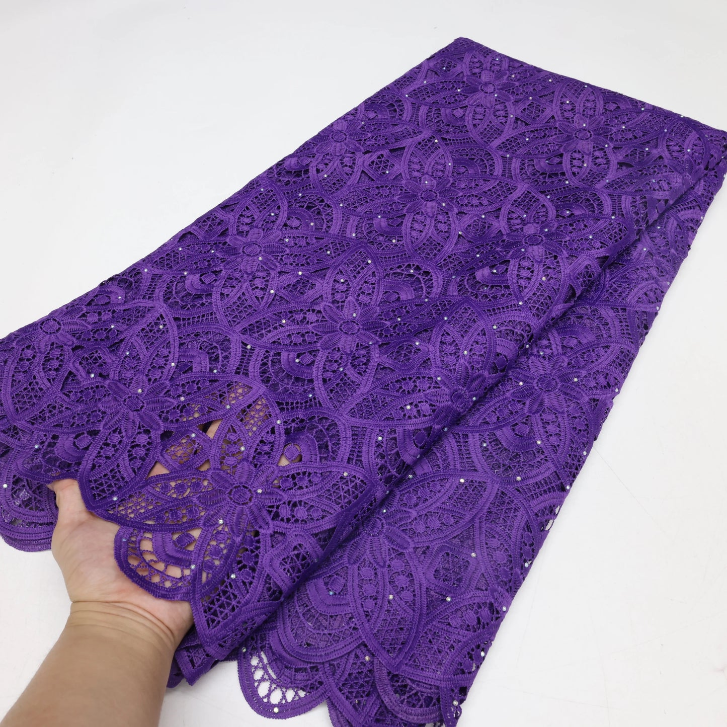 High Quality African Nigerian French Tulle Lace Fabric For Sewing Embroidery Dress Milk Silk Voile Wedding Party 5Yards