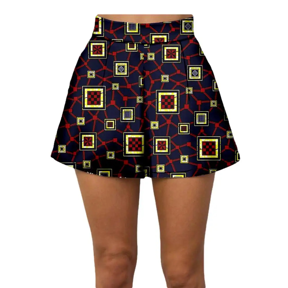 2025 Summer Women Beach Shorts Private Custom Casual Short Pants 100% Cotton Batik Print Pattern African Shorts A722108