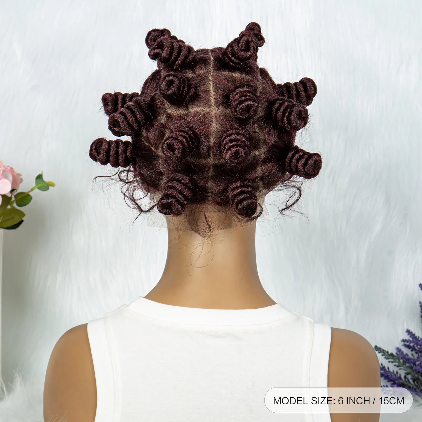 Knotless Braids Wig Synthetic Box Braided Hair Twist Braided Buns Wig Full Lace African Braiding Hair For Black Women