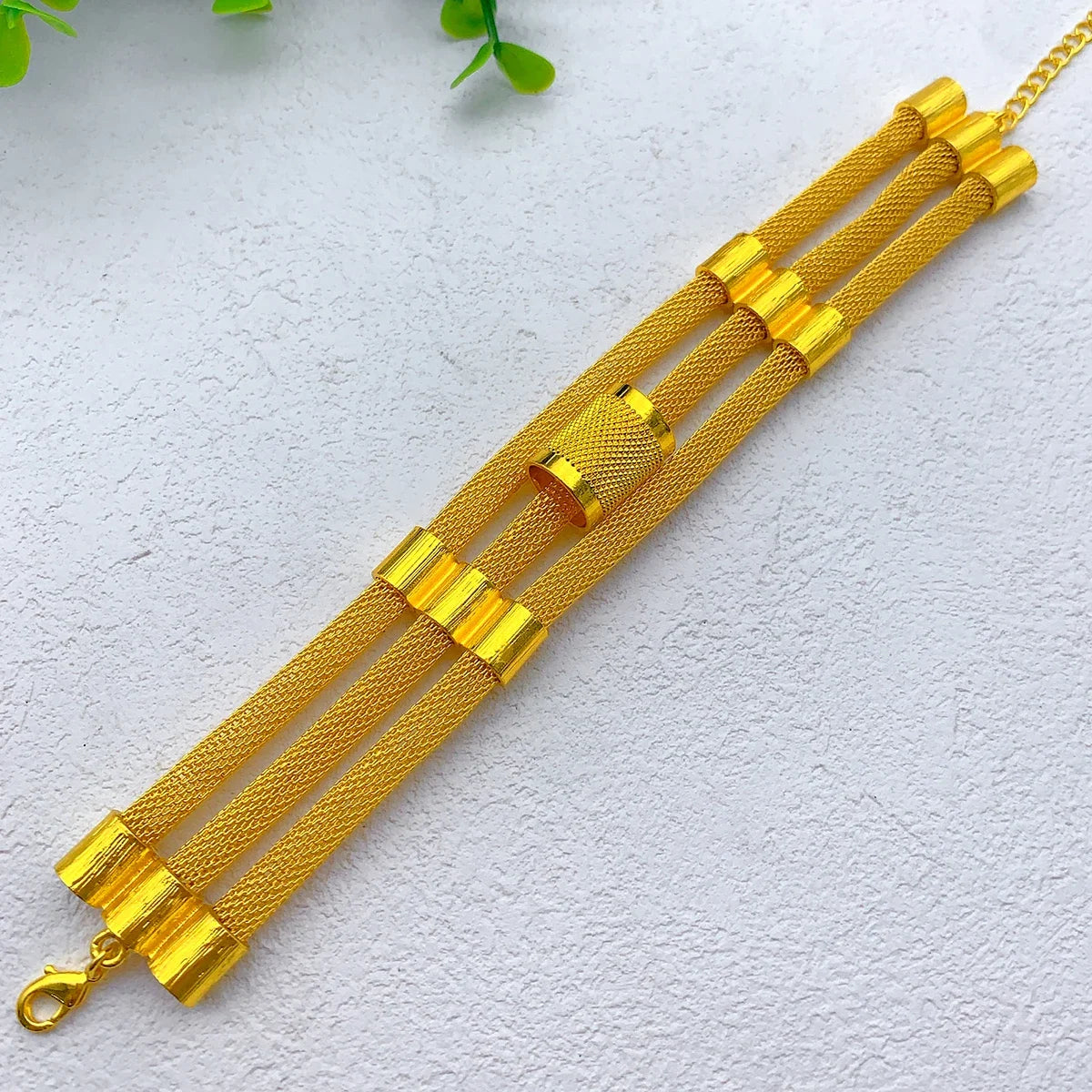 Luxury Dubai Ethiopian Multilayer Necklace And Earrings Sets For Women Indian Bridal 24k Gold Color Jewelry Set Wedding