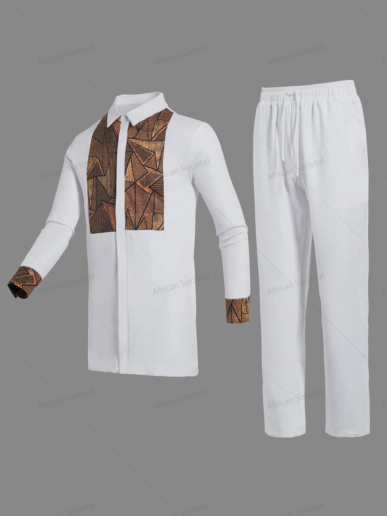 2024 African Traditional Men's Clothing  2Pc Dashiki Luxury Elegant Full Suits Male Pant Sets To Dress Native Outfit Ethnic